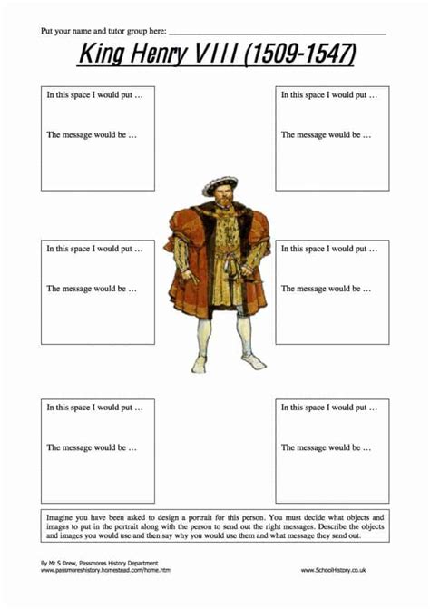 tudor worksheets